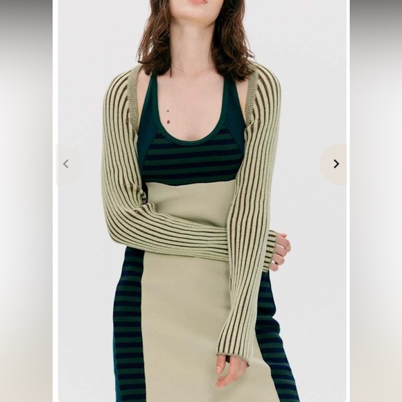 The open project Open Back Panel Halter Dress - Green - Picture 4 of 16